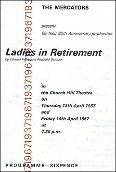 Flyer for "Ladies in Retirement" (1967)