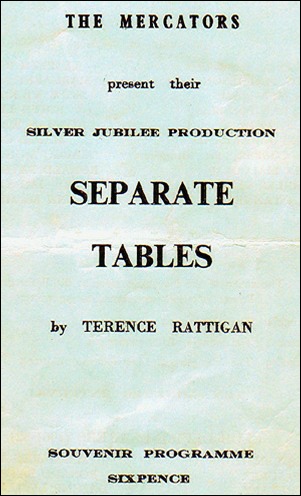 Programme cover for "Separate Tables"