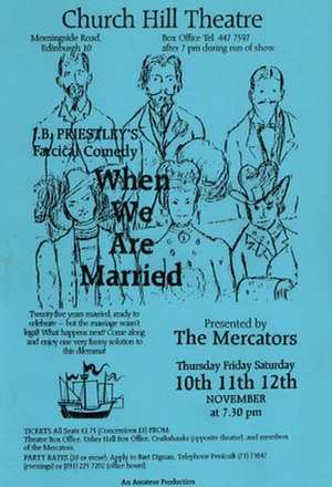 Flyer for "When we are Married"
