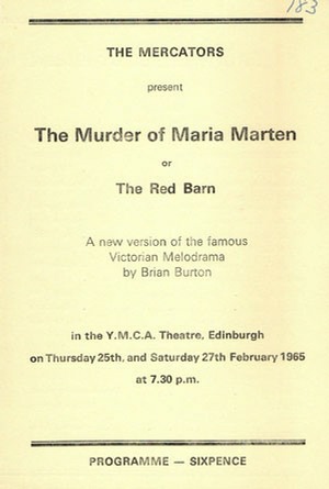 Programme for "The Murder of Marie Marten"