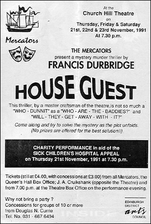 Flyer for "House Guest"