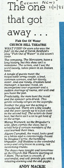 Review for "Fish Out of Water"