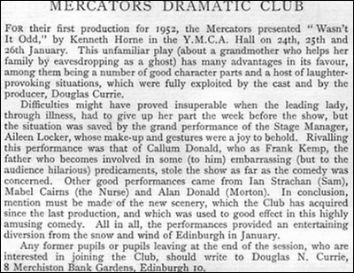 Newspaper review for "Wasn't It Odd?"