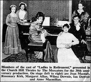 Newspaper photo of "Ladies in Retirement"