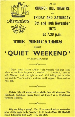 Flyer for "Quiet Weekend"