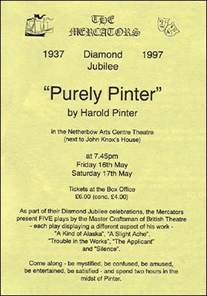 Flyer for "Purely Pinter" (1997)