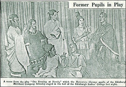 Newspaper photo (scanned) of "One Night at Nero's"