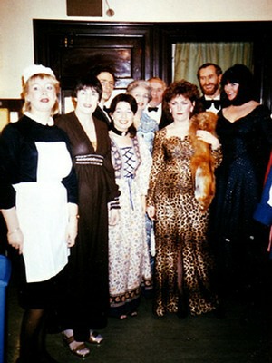 Cast of "The Hollow" - backstage at the Church Hill Theatre