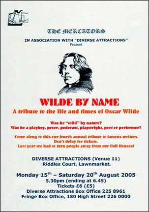 Flyer for "Wilde by Name"